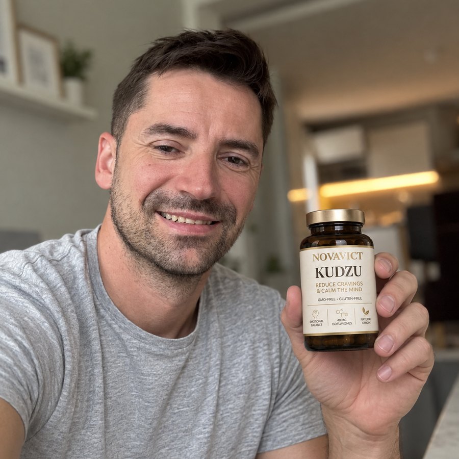 Novavict customer with Kudzu capsules and root tea