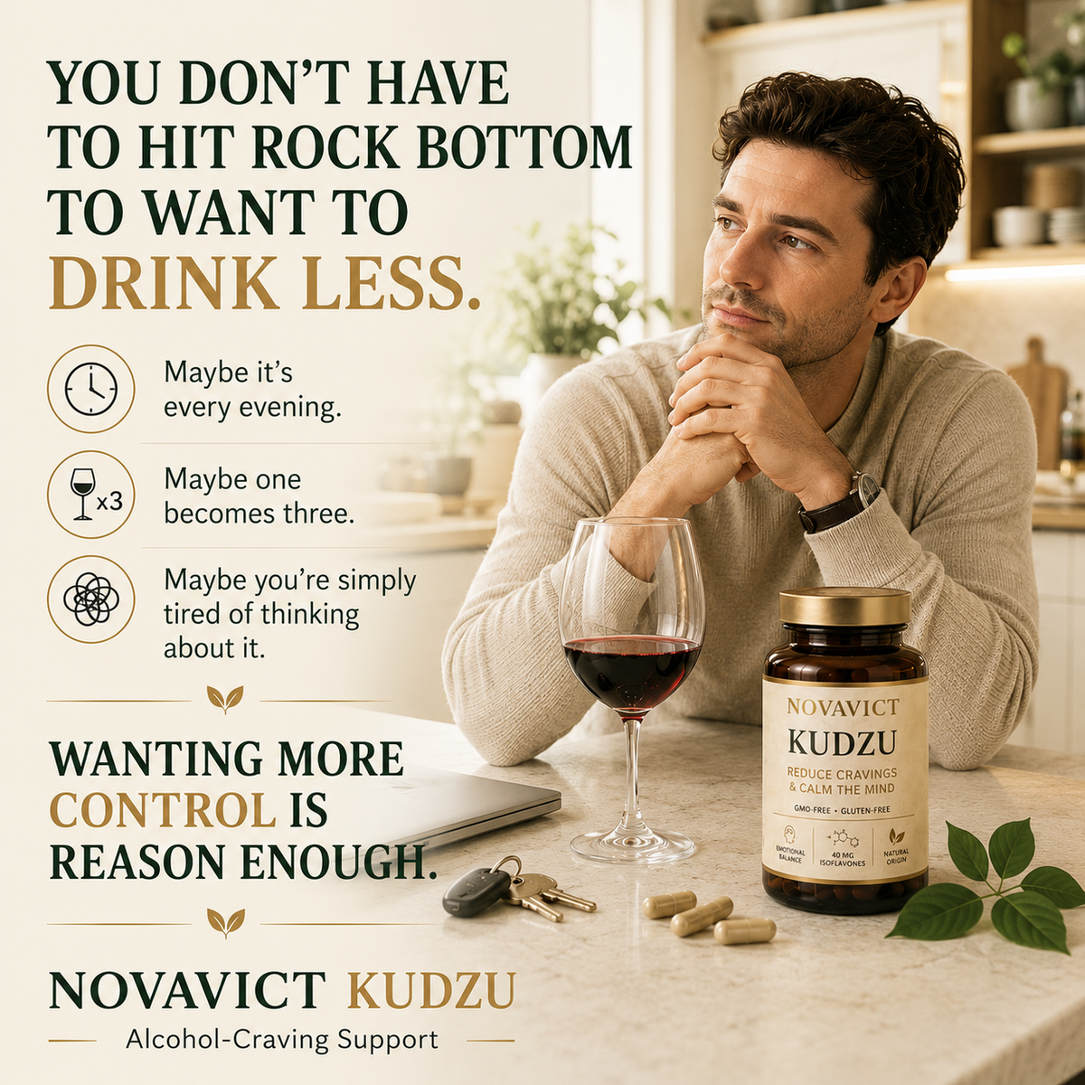 KUDZU • 40 mg of Isoflavones • 100% Natural